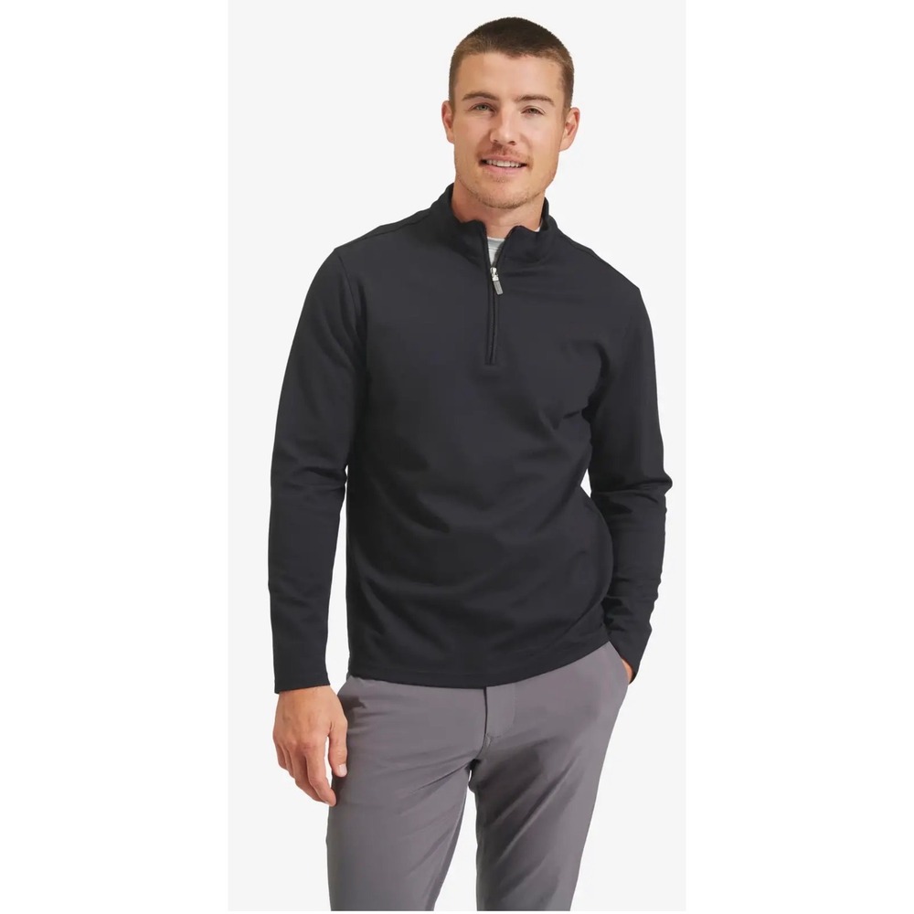 Mizzen+Main Pro Flex Quarter Zip Pullover black Performance Men's Med golf